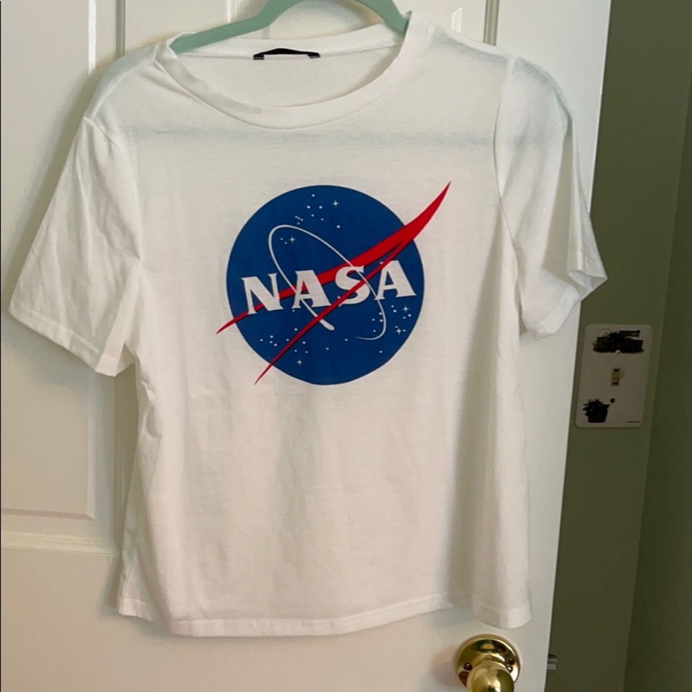 White t shirt with NASA logo